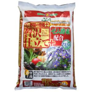 ECJOY!】 こうじや 返品不可 SUNBELLEX 花と野菜の培養土 贅沢仕立て 14L