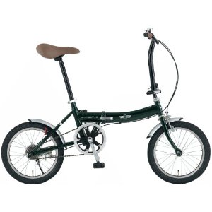 ECJOY!】 ジック MINI(ミニ) FDB106 16インチ 折りたたみ自転車 72986-00 （グリーン/GREEN/緑）  ［前後泥除け標準装備］ 【北海道・沖縄・離島への配送不可】