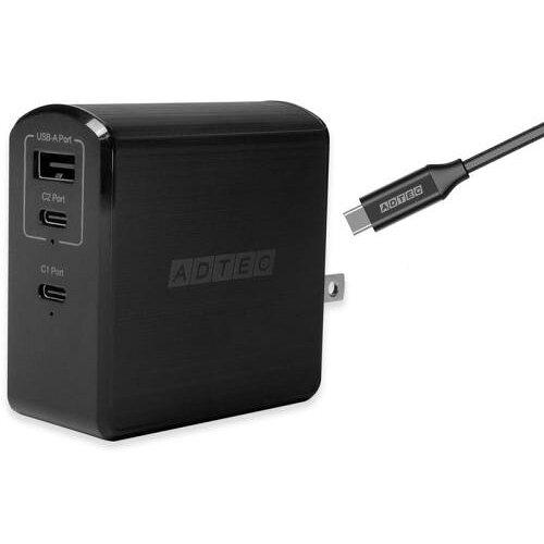 ADTEC PDΉ GaN AC[d/105W/USB Type-A 1|[g Type-C 2|[g/ubN (APD-A105AC2-WC-BK)