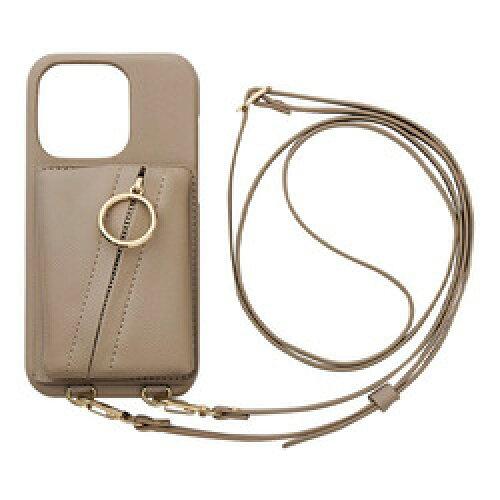 iPhone 14 Pro Clutch Ring Case beige(ML-CSIP22MP-2CRBE) MAELYS LOUNA