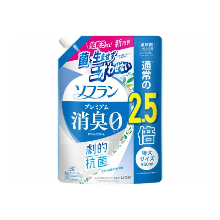 ECJOY!】 LION ライオン ソフラン プレミアム消臭 ホワイトハーブアロマの香り つめかえ用特大 950ml(入数6)