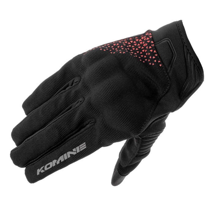 GK-1833 P MESH GLOVES BRAVE BK/DE.RD L 06-1833 ubNf^bh TCY:L R~l(Komine)