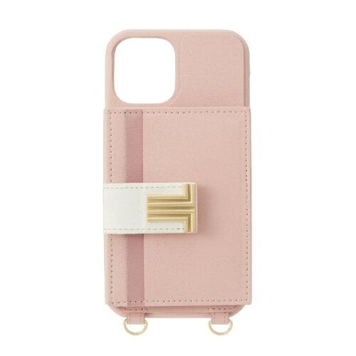 LBSDSMPPWNSIP2154 LANVIN en Bleu - Wrap Case Pocket Monogram with Neck Strap for iPhone 13 mini [Smoky Pink]