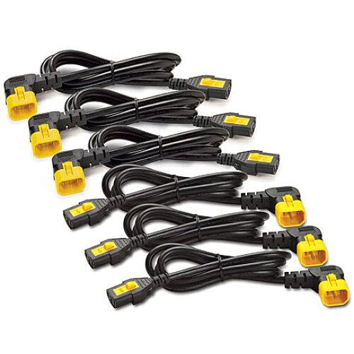 Power Cord Kit (6 ea) Locking C13 to C14 (90 Degree) 0.6m(AP8702R-WW)