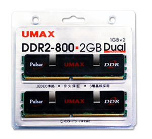 Pulsar DCDDR2-2GB-800 (DDR2 PC2-6400 1GB 2g) UMAX DDR2-800 (1GB*2) Dual Set (Pulsar DCDDR2-2GB-800)