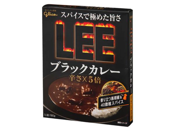 ECJOY!】 江崎グリコ ビーフカレーLEE(リー) ブラックカレー 辛さ5倍 180g【単品】