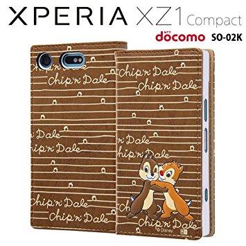 Ecjoy レイ アウト Xperia Xz1 Compact So 02k 用 ディズニーキャラクター 手帳型ケース スタンディング カーシヴ チップ デール Rt Rdxz1ct Cd