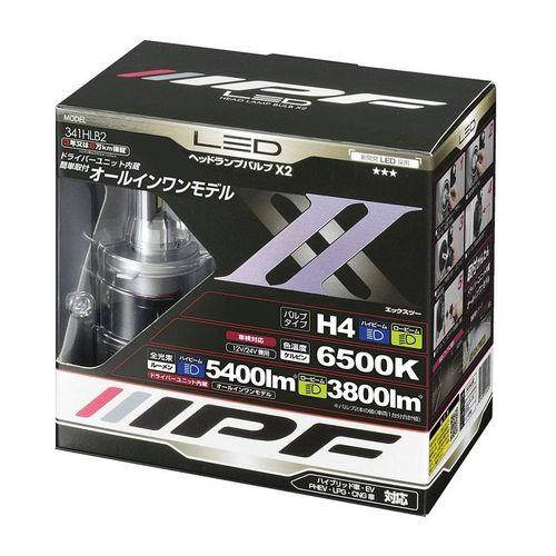 ECJOY!】 IPF ヘッドライト LED H4 バルブ 12V/24V 兼用 6500K 341HLB2