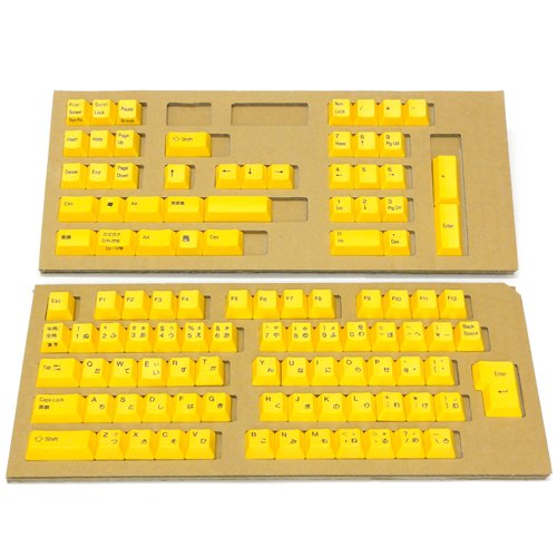 ECJOY!】 東プレ REALFORCE108KT4 Realforce専用交換用キーキャップ イエロー (SA0100-KT4)